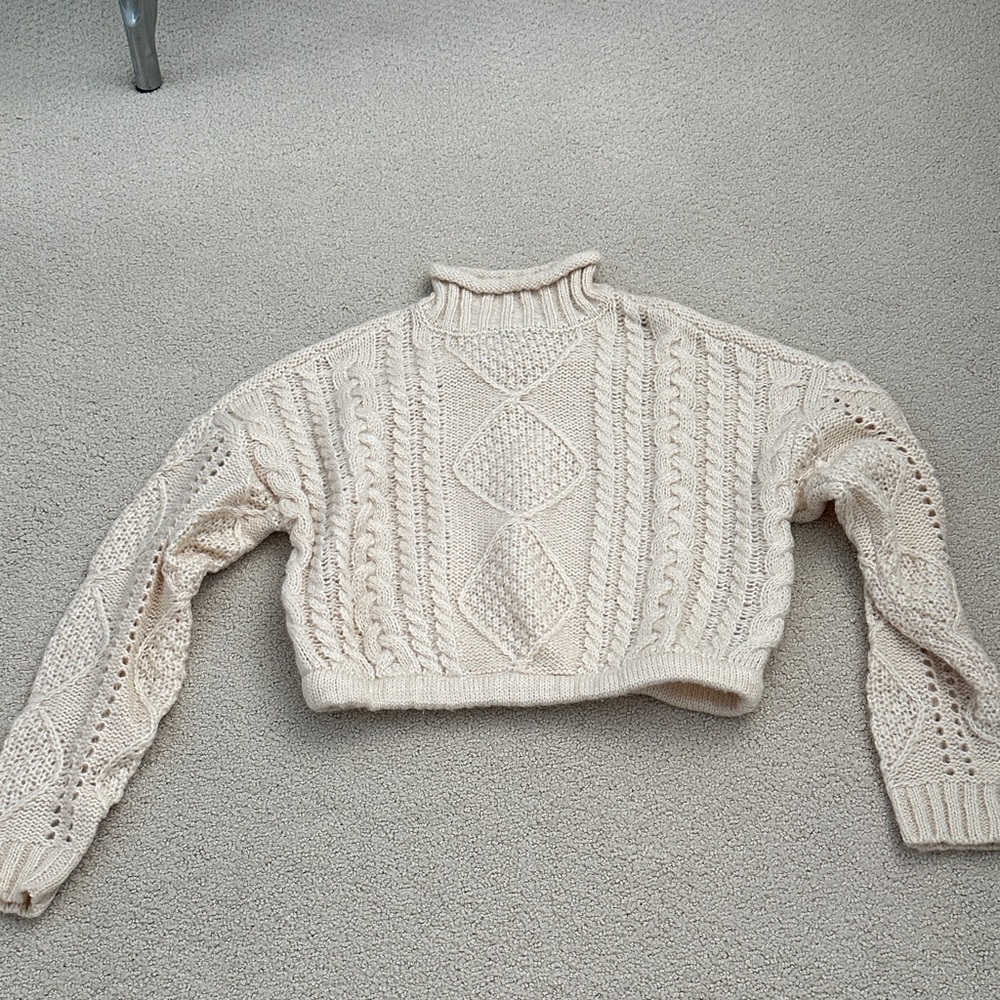 Cozy Cream Cable Knit Sweater